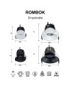 ROMBOK * Empotrable LED CCT Blanco 12W IP65